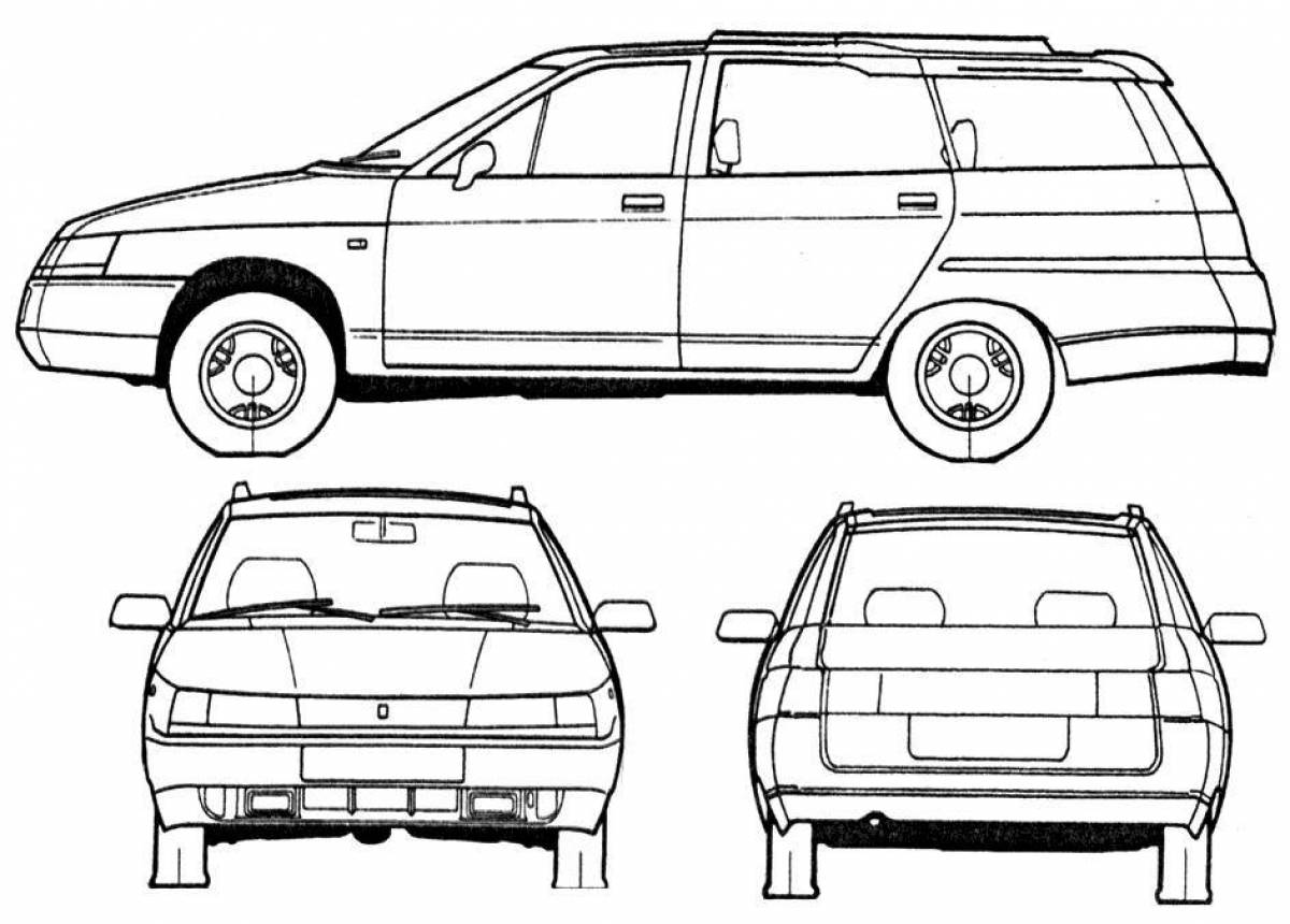 Coloring page nice cars lada