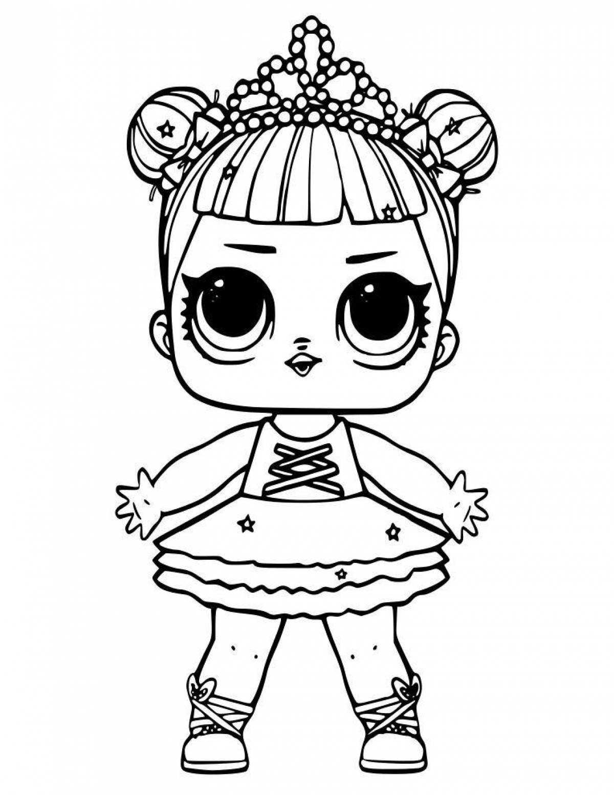 Color-crazy coloring page lol doll