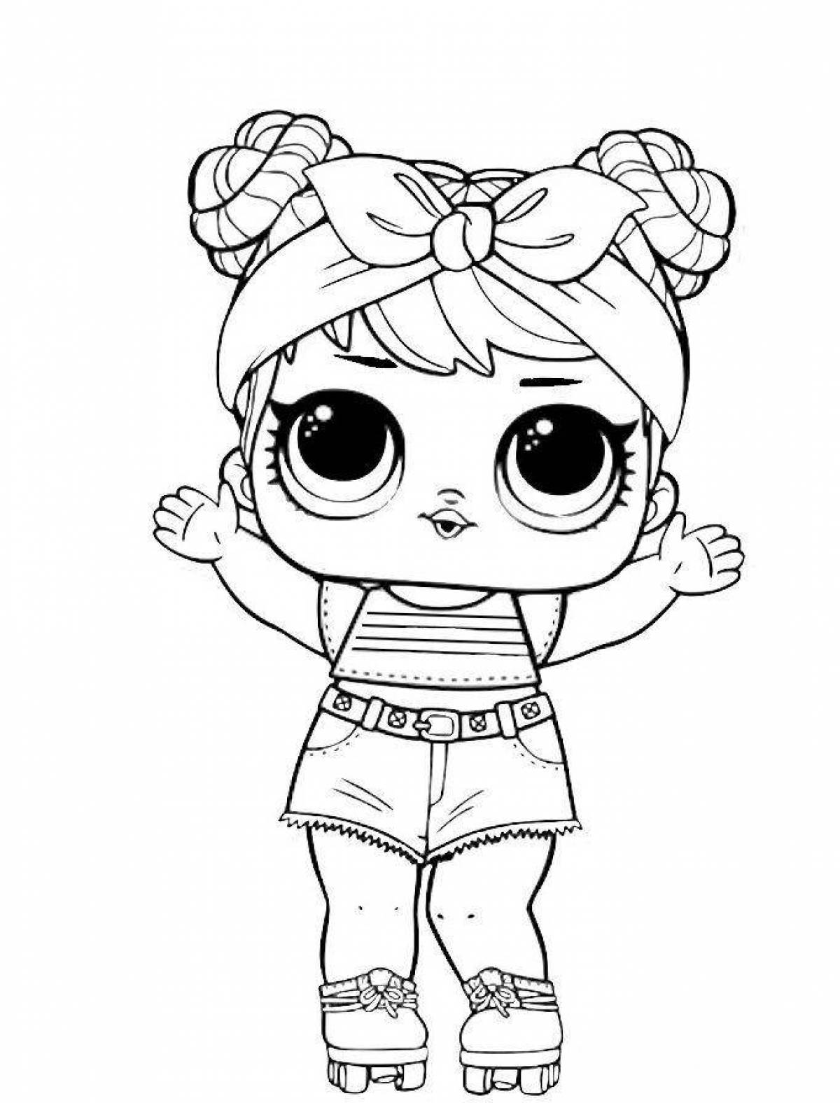Color-frenzy coloring page lol doll