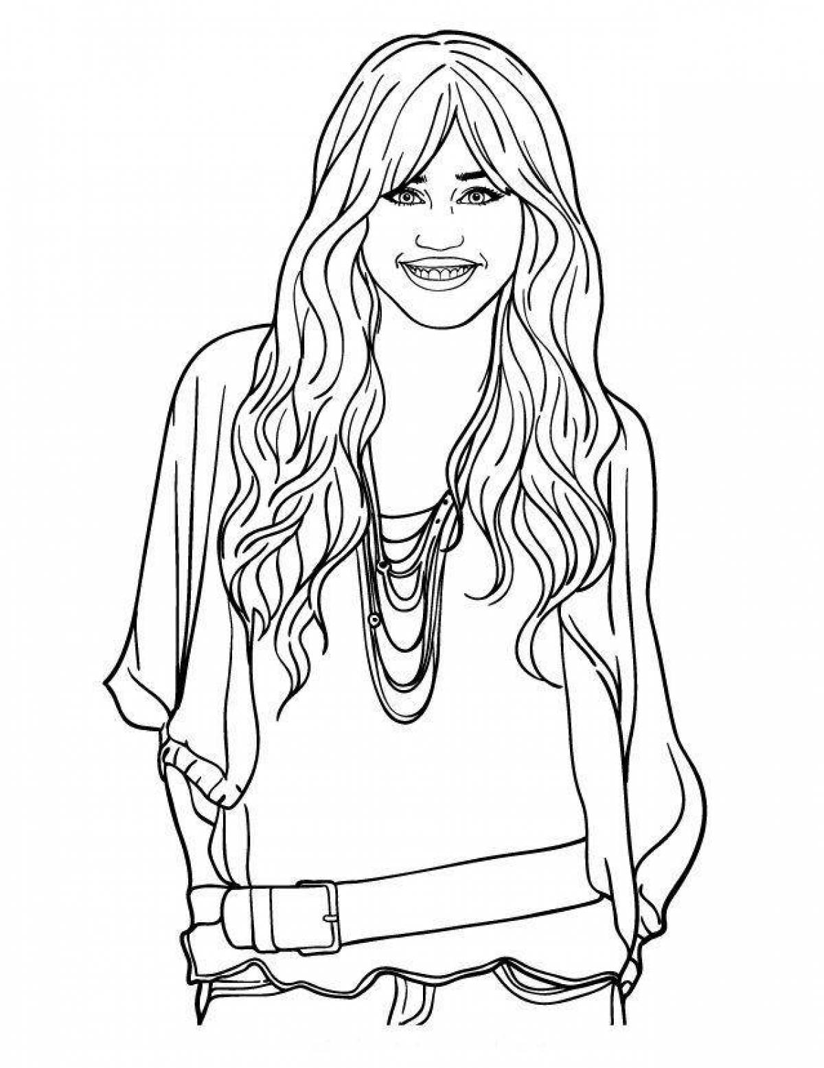 Inspirational coloring book for teenage girls