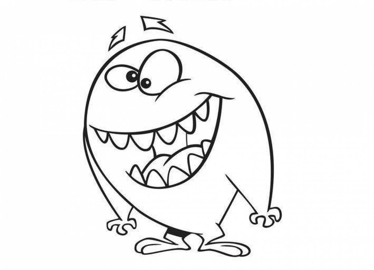 Coloring pages monsters for kids