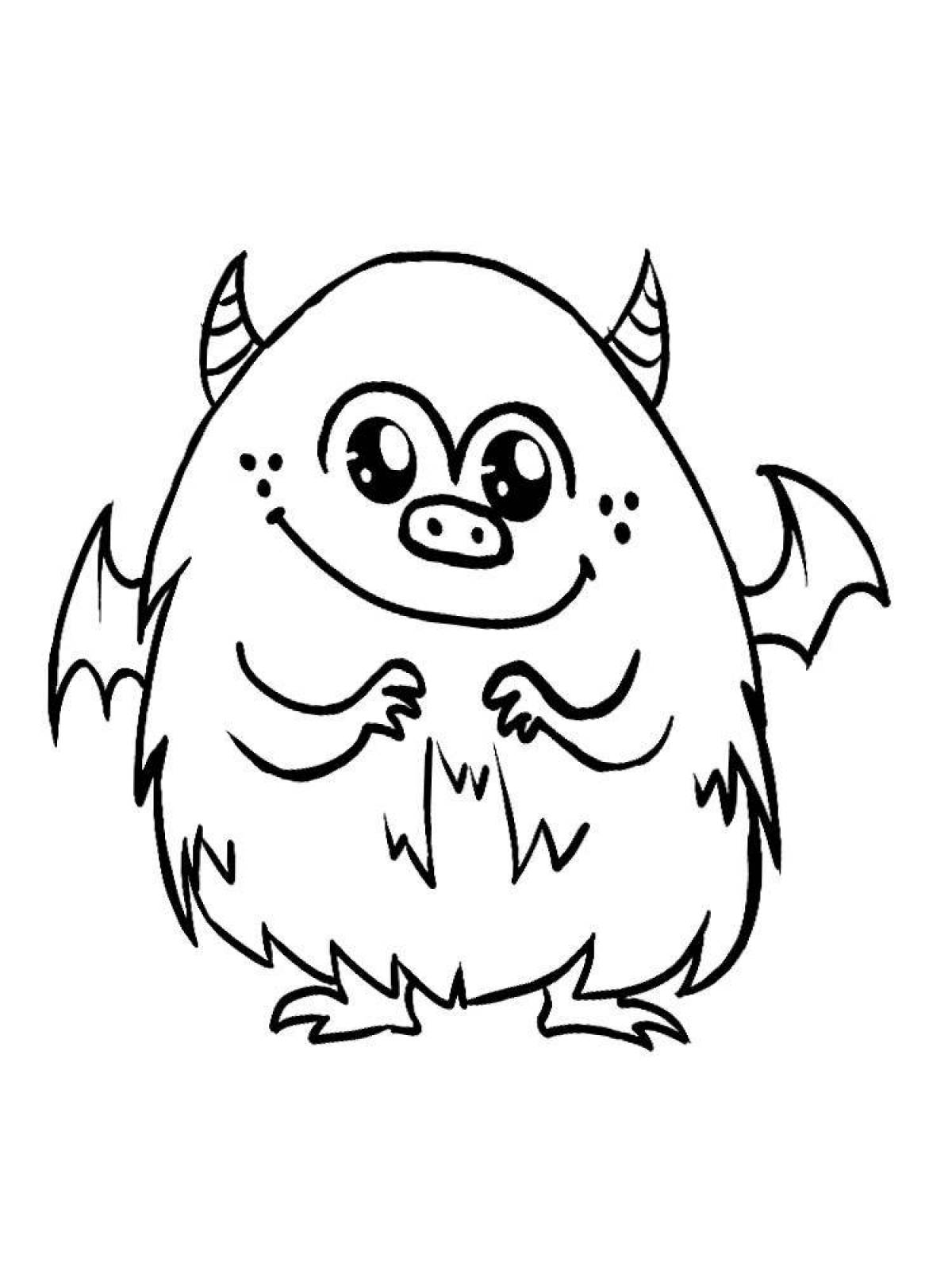Color-loving monsters coloring pages for kids