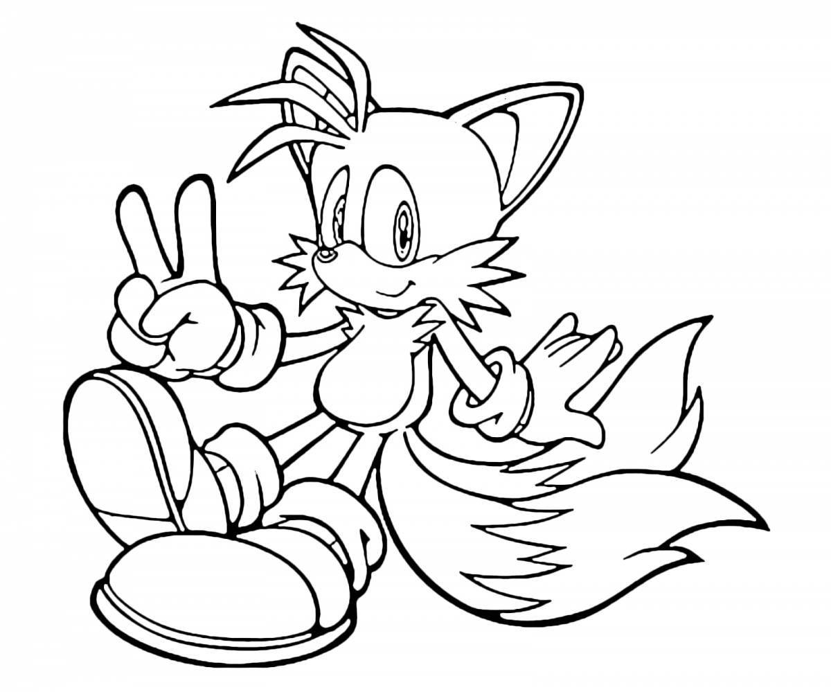 Amazing sonic and tails coloring page
