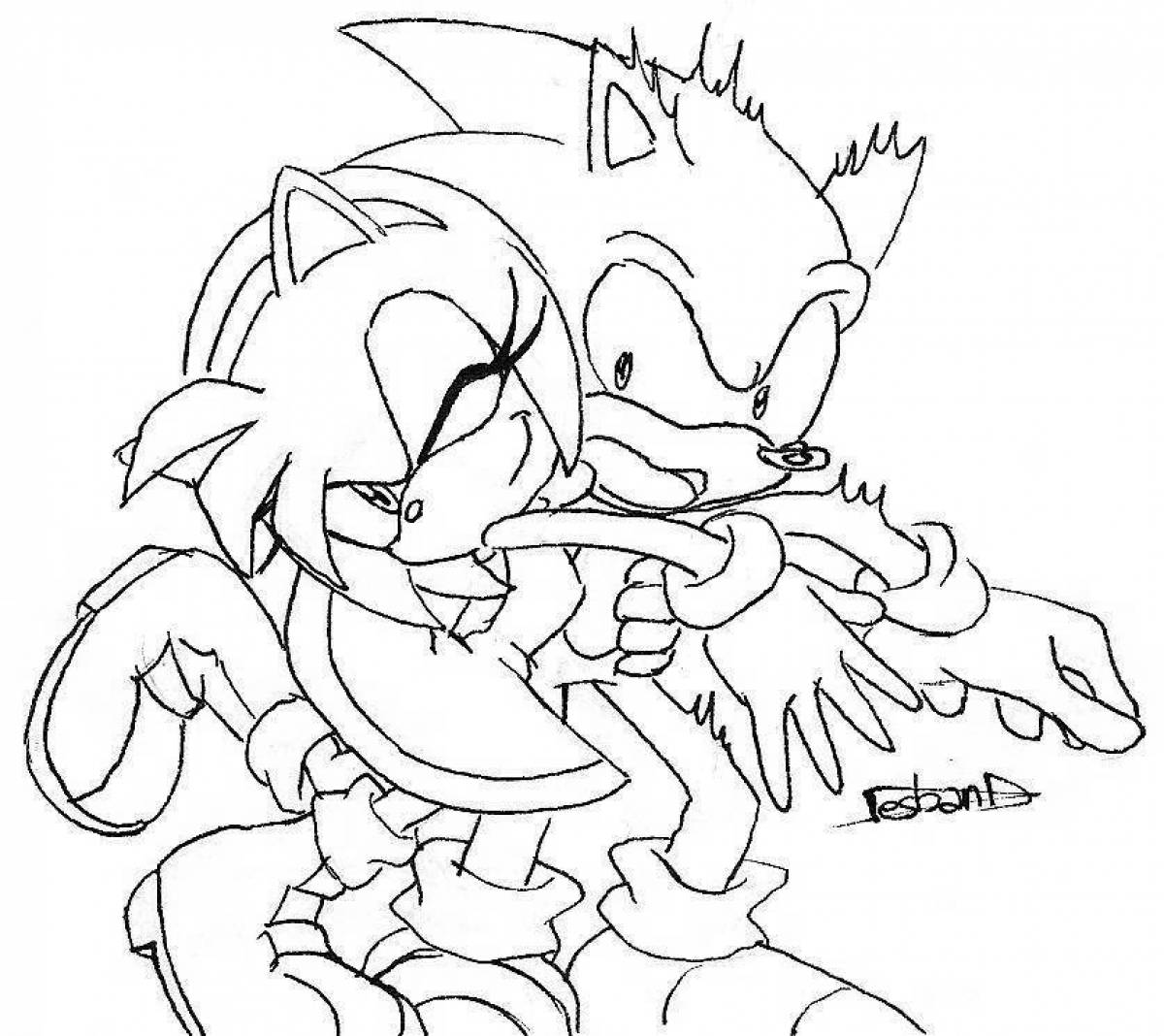 Charming sonic and tails coloring book