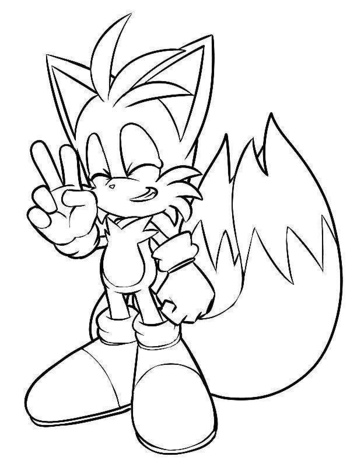 Coloring radiant sonic and tails