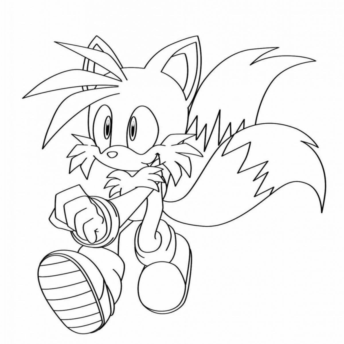 Coloring dazzling sonic and tails