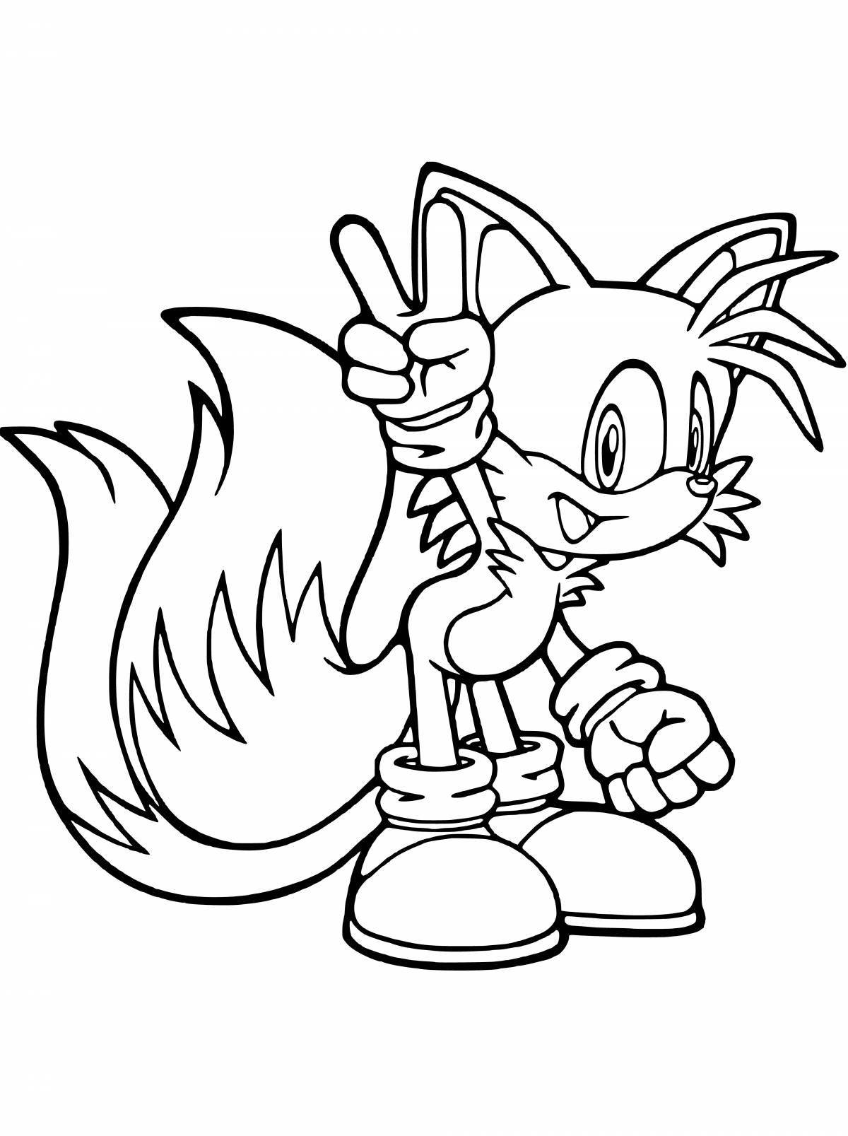 Outstanding sonic and tails coloring page