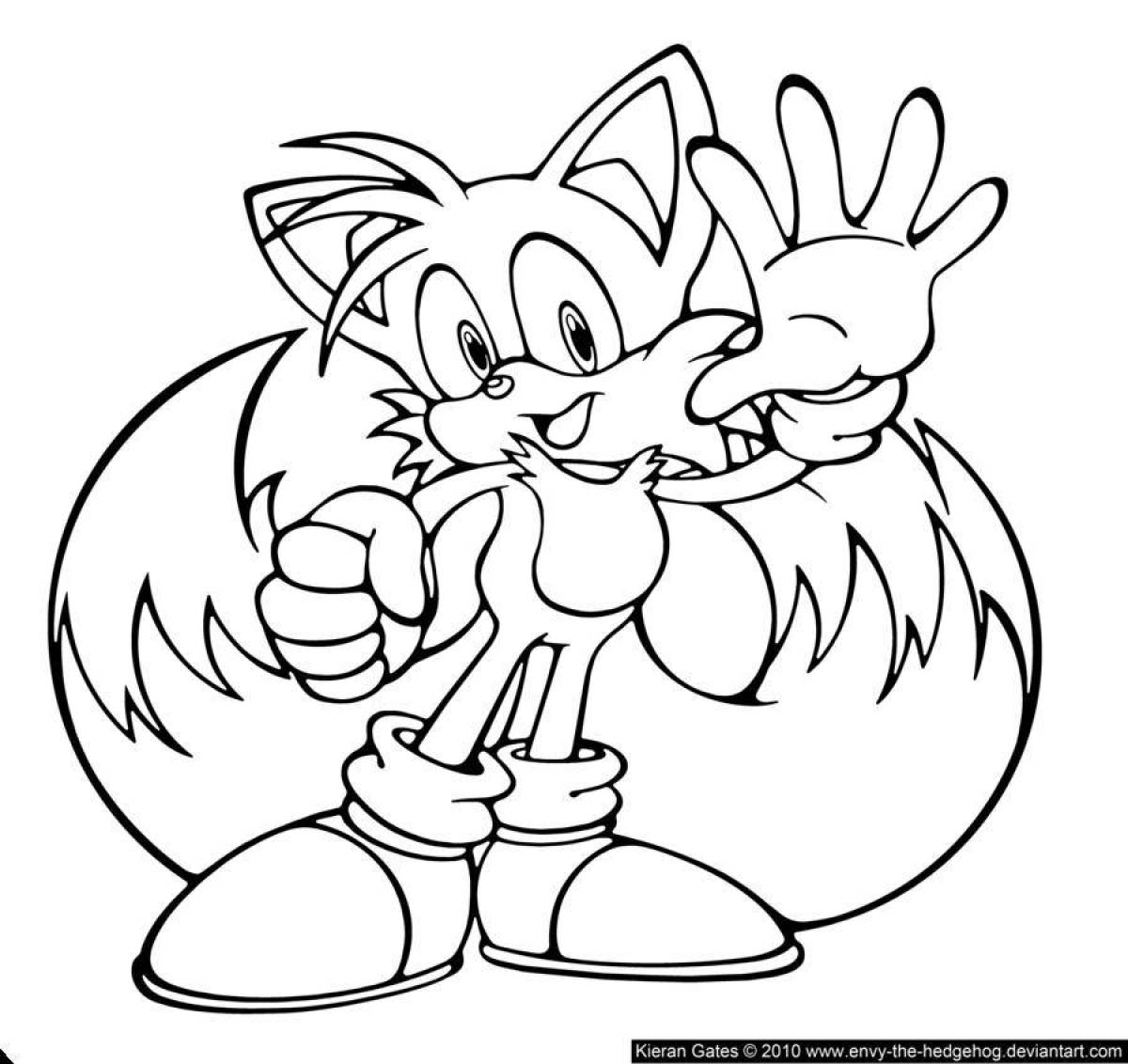 Grand sonic and tails coloring book