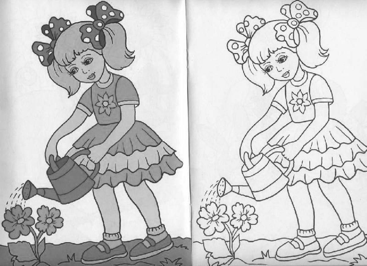 Shine coloring for girls