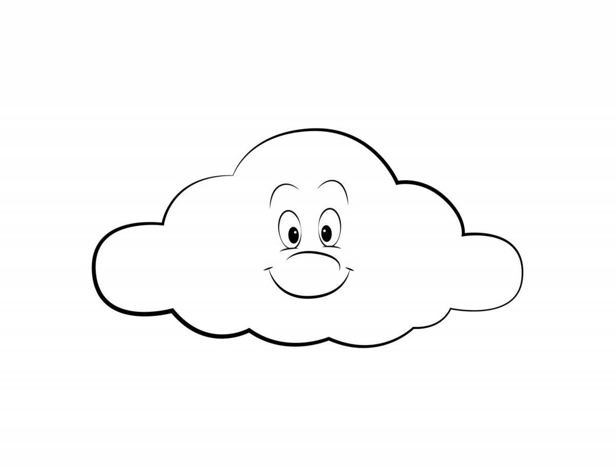 Colouring misty cloud for kids