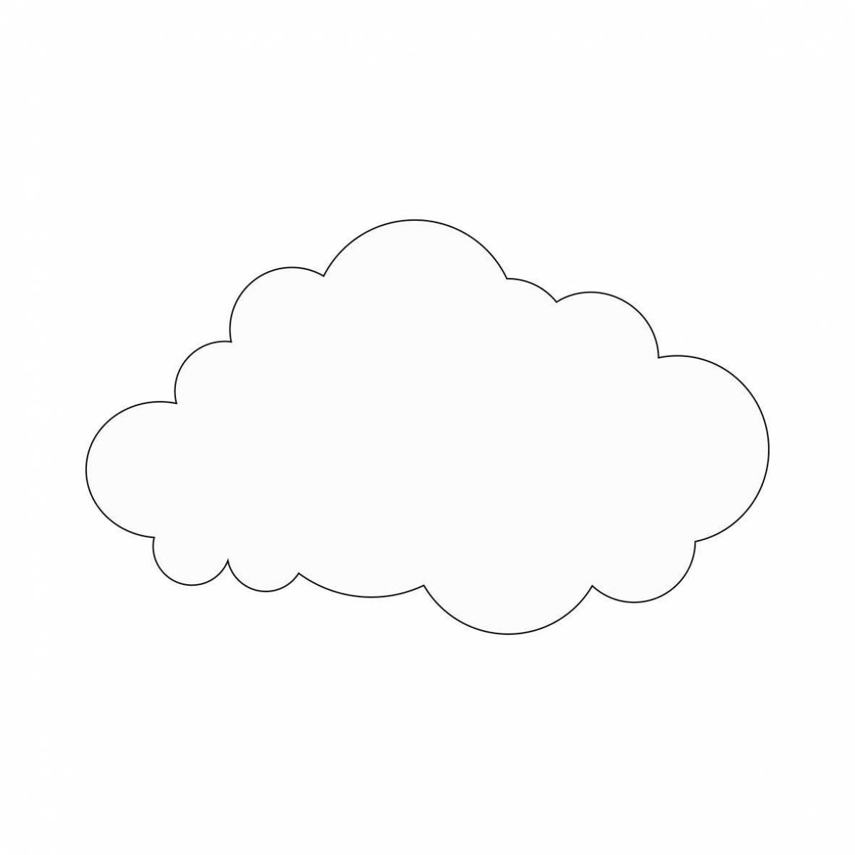 Coloring dreamy cloud for kids