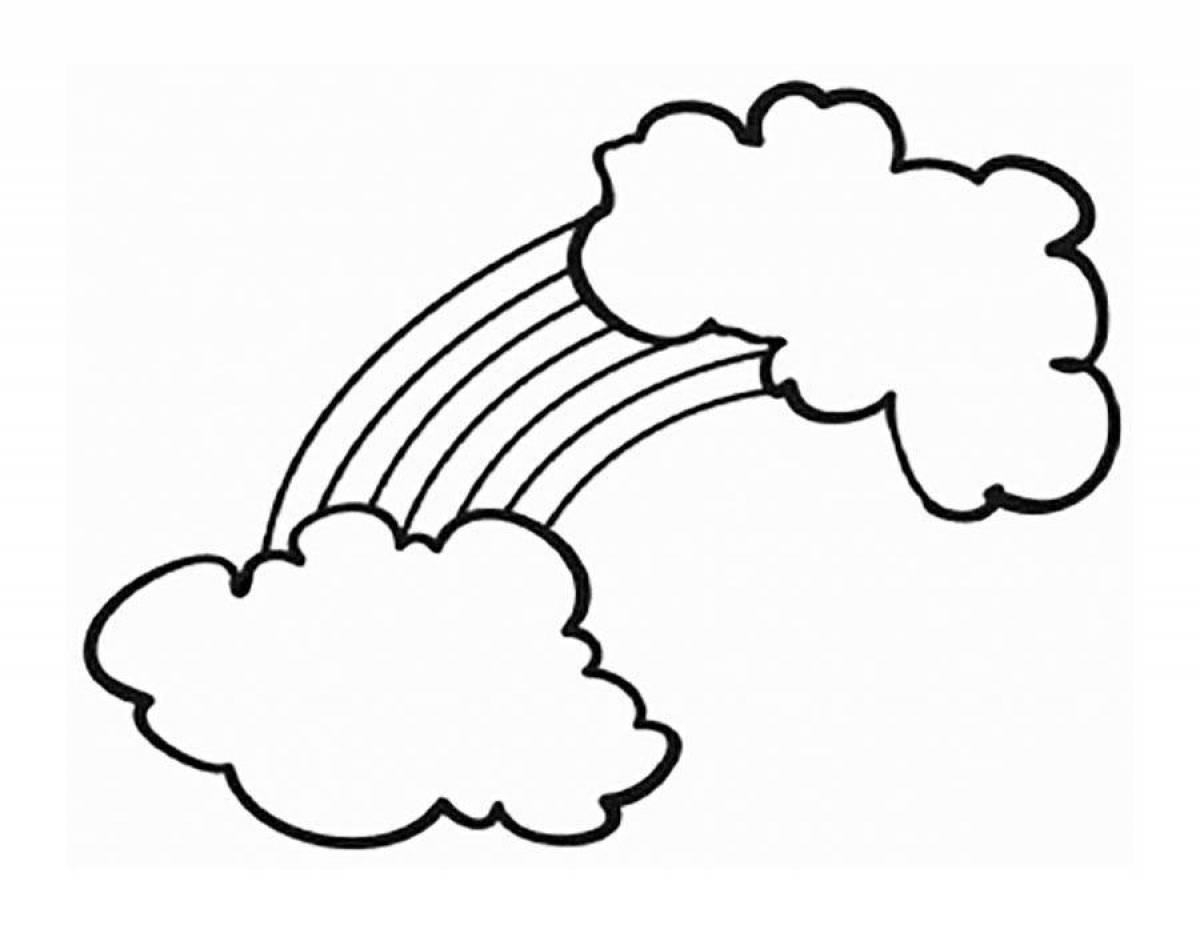 Adorable cloud coloring book for kids