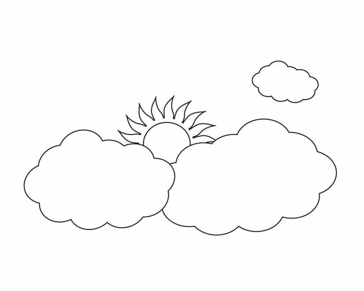 Glorious cloud coloring book for kids