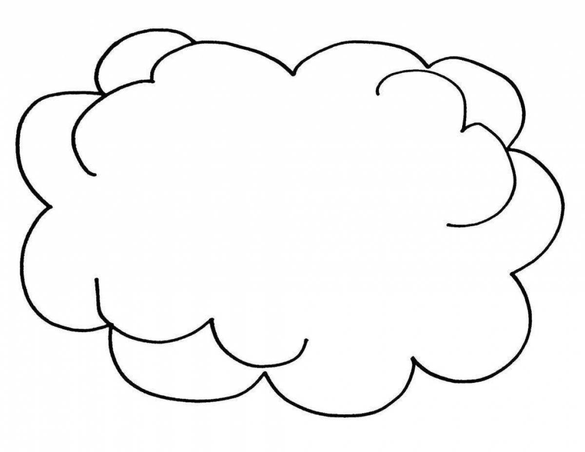 Vibrant cloud coloring book for kids