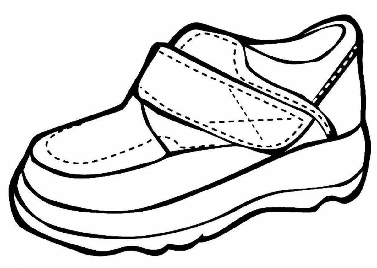 Coloring page cute baby shoes