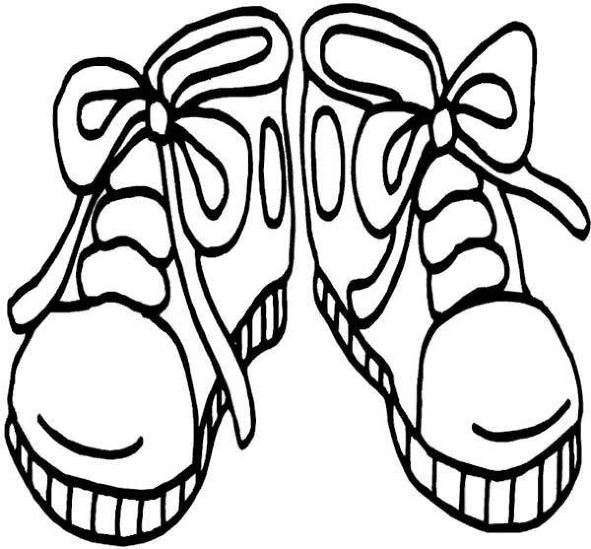 Fun coloring book for children's shoes