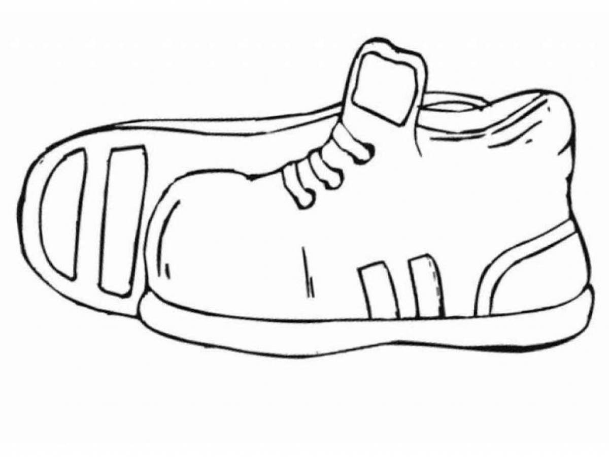 Color-filled children's shoes coloring book