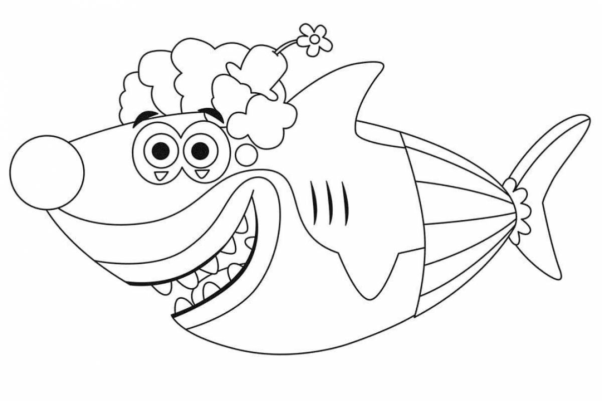 Great shark coloring book for kids