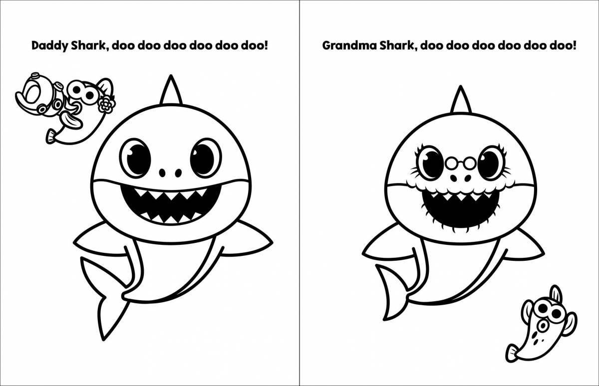 Outstanding shark coloring book for kids
