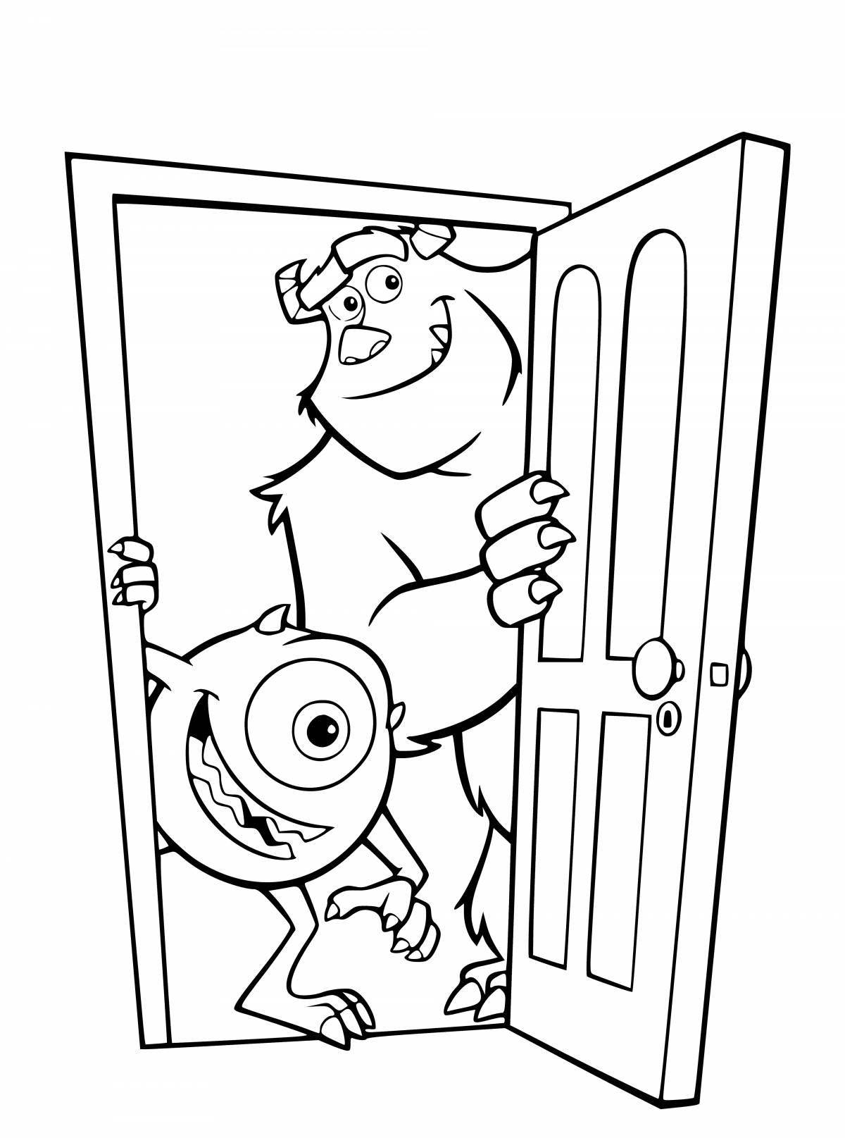 Coloring page shiny knock on my door