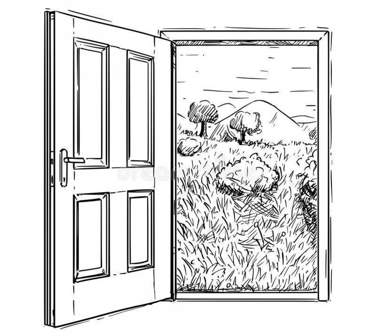 A wild knock on my door coloring page