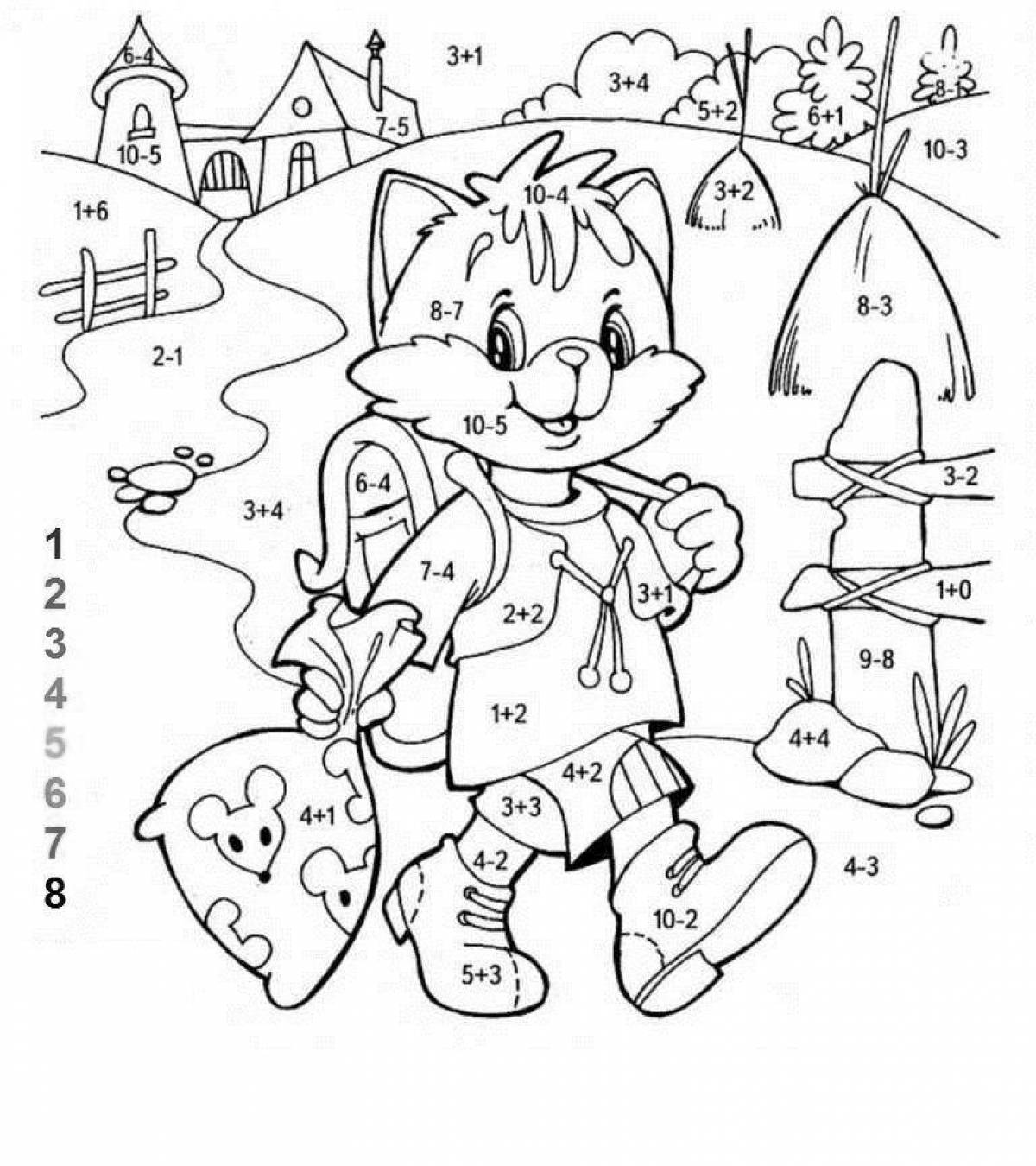 Fun coloring book for children 5-7 years old