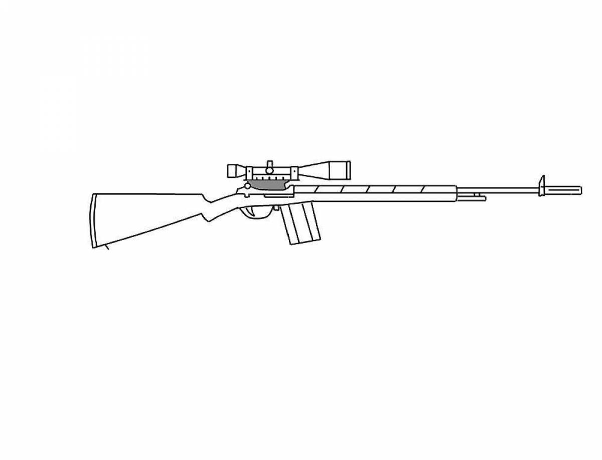 Colorful sniper coloring page