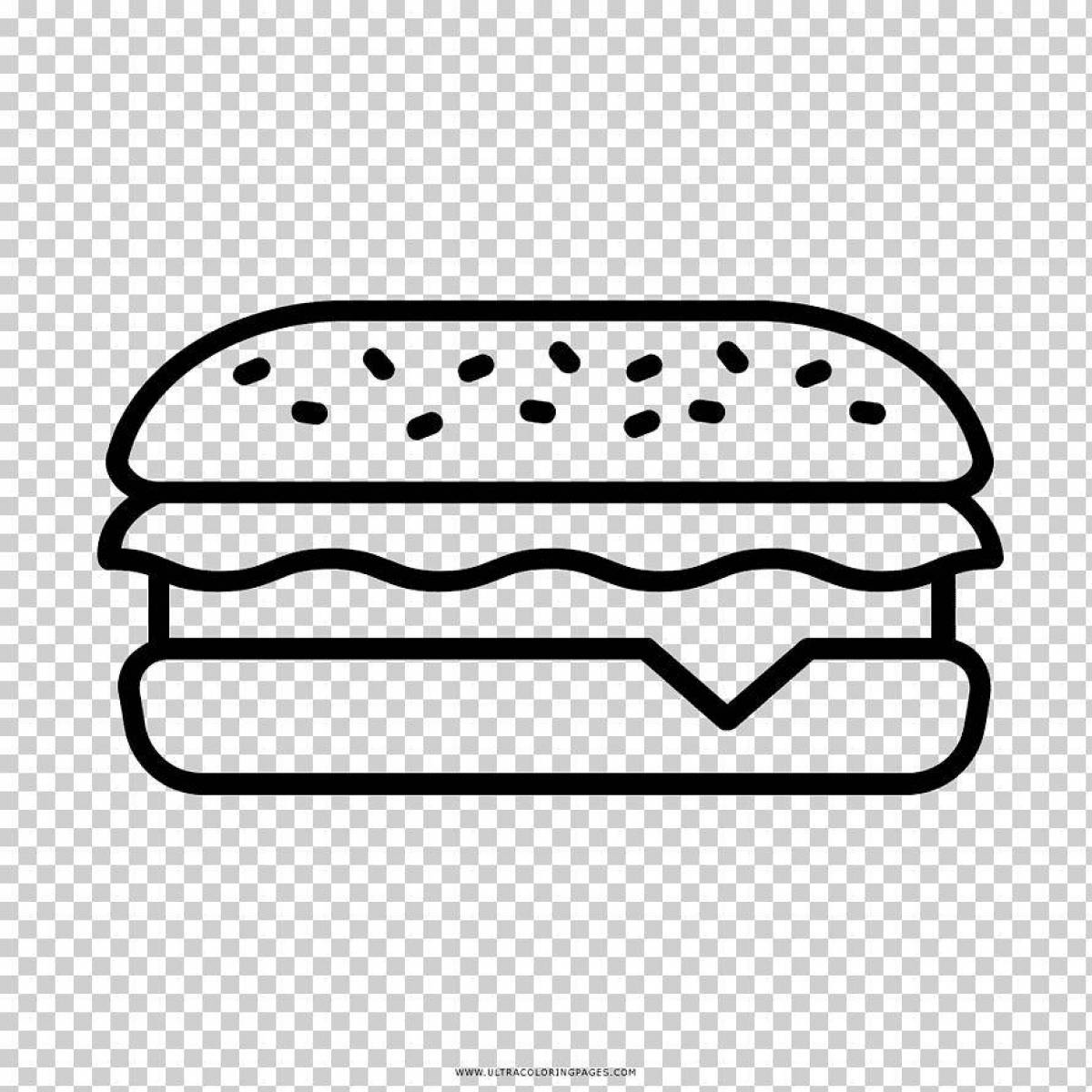 Helpful sandwich coloring page