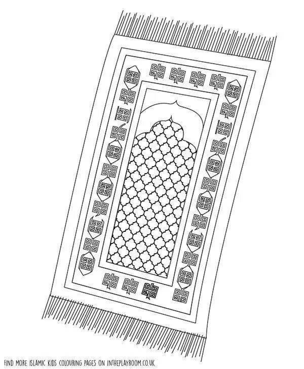 Exciting rug coloring page