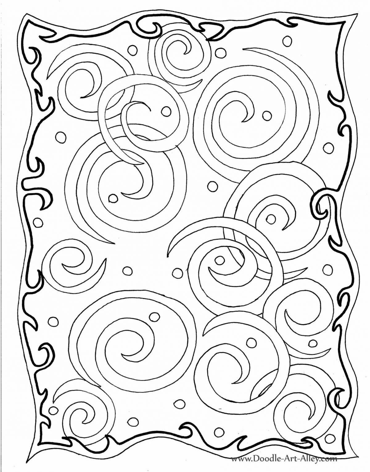 Holiday rug coloring page