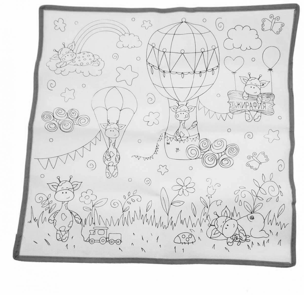 Mystery carpet coloring page