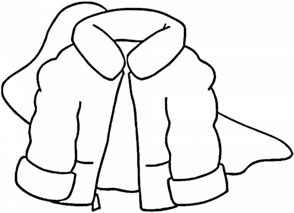 Coloring fluffy fur coat