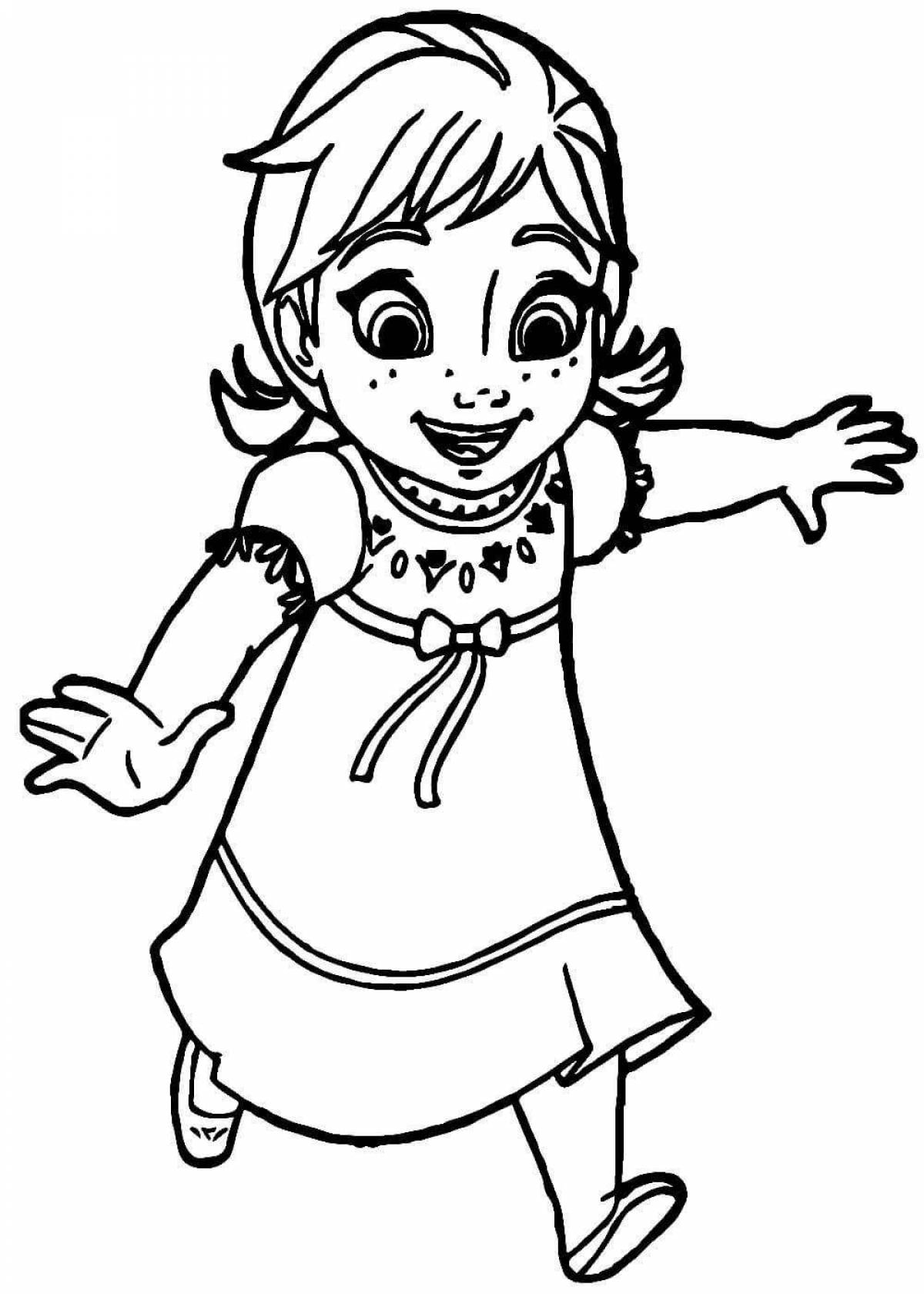 Anya's colorful coloring page