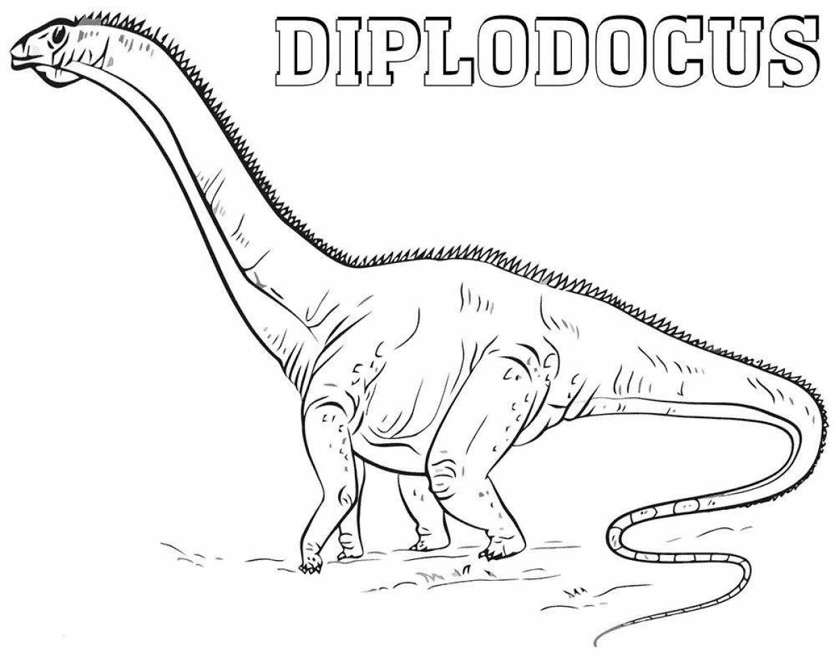 Bright coloring diplodocus