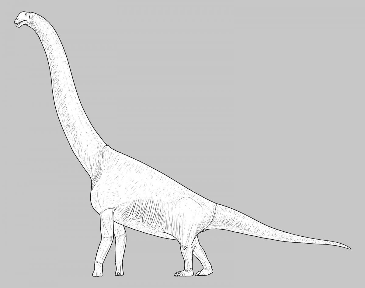 Animated diplodocus coloring page