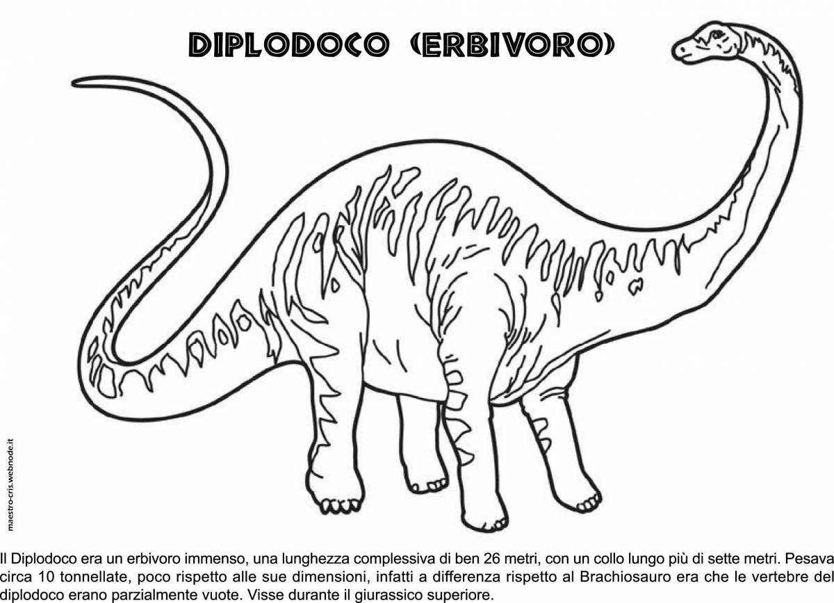 Coloring page fat diplodocus