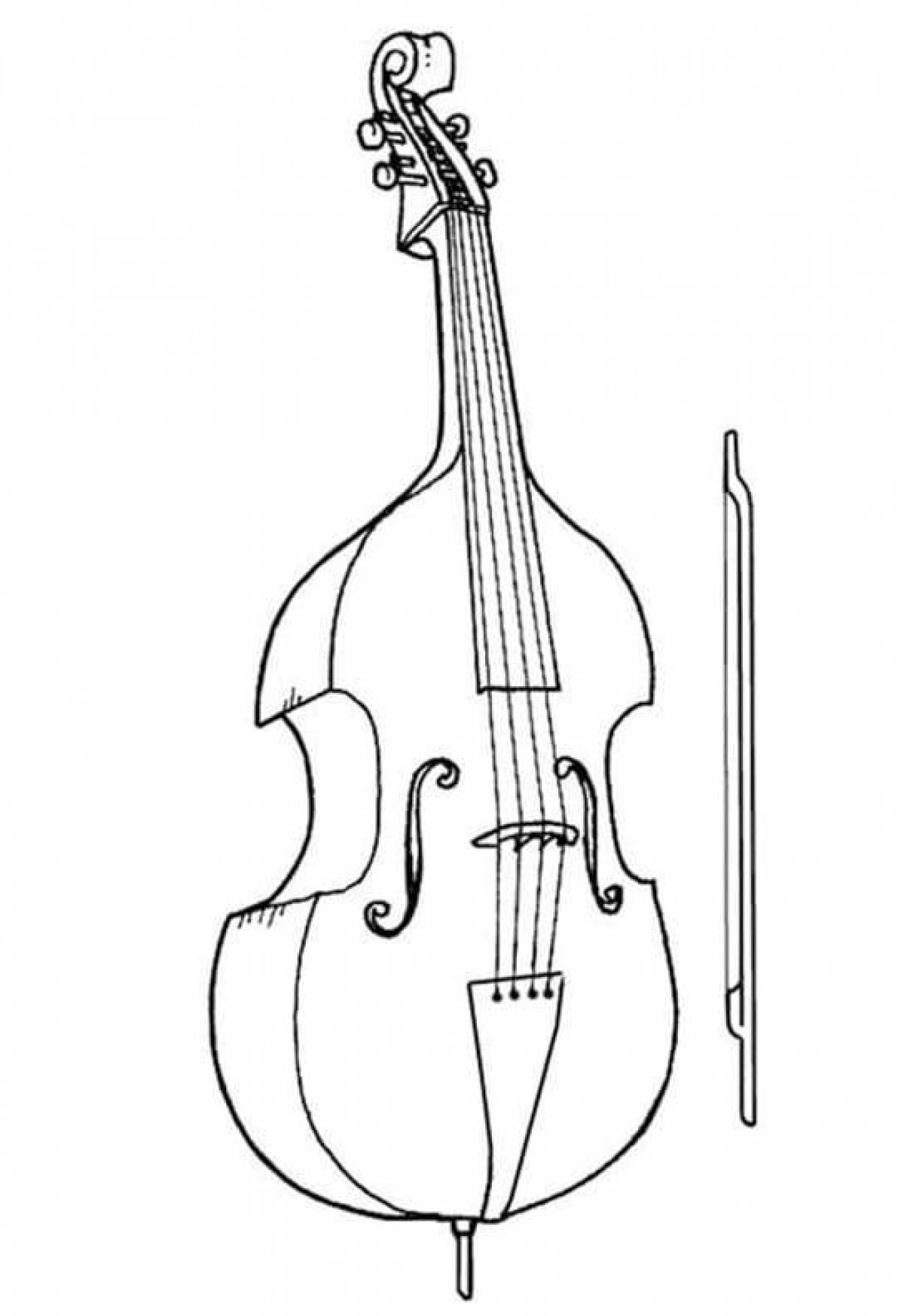 Увлекательная виолончельная раскраска
