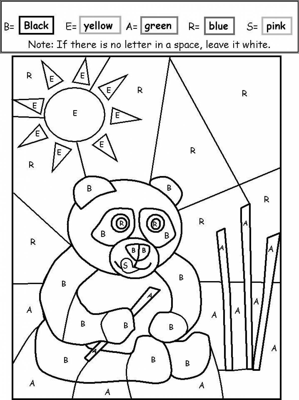 Charming coloring book in english