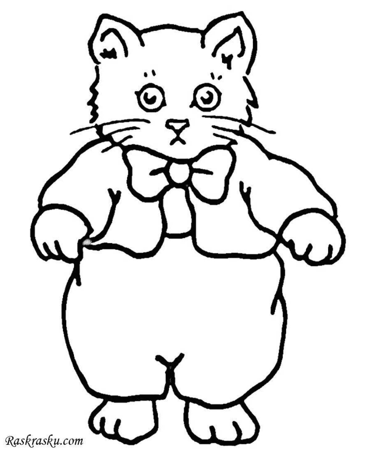 Fluffy coloring cat Basik
