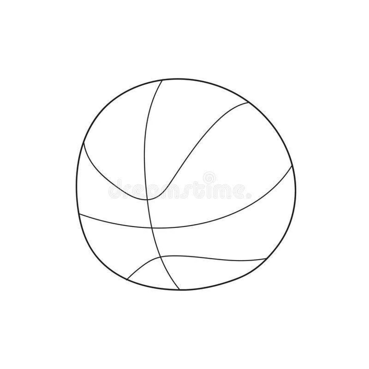 Красочная страница раскраски баскетбол