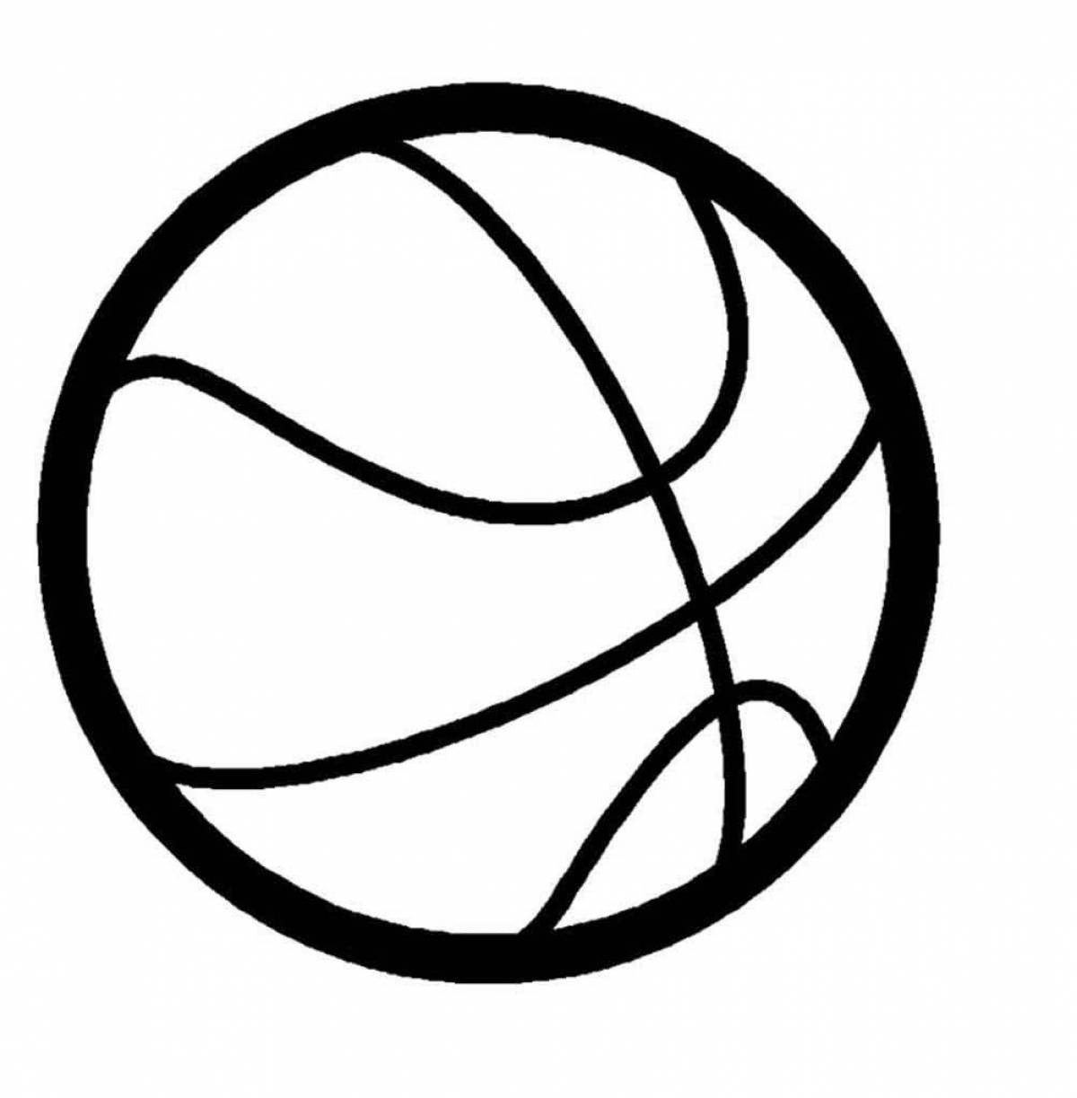 Bright basketball coloring page