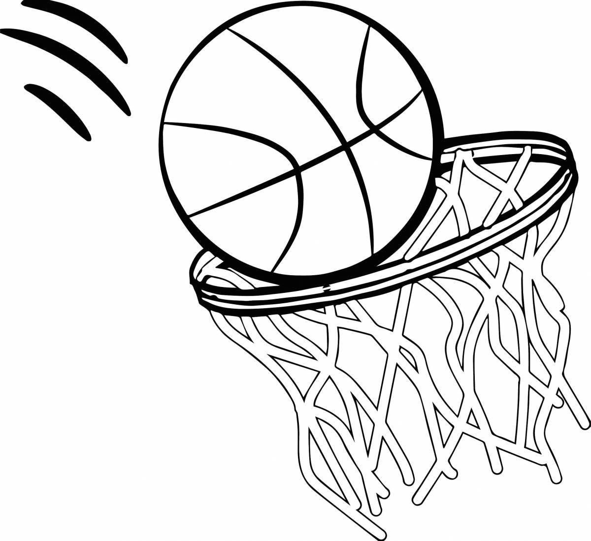 Раскраска сияющий баскетбол