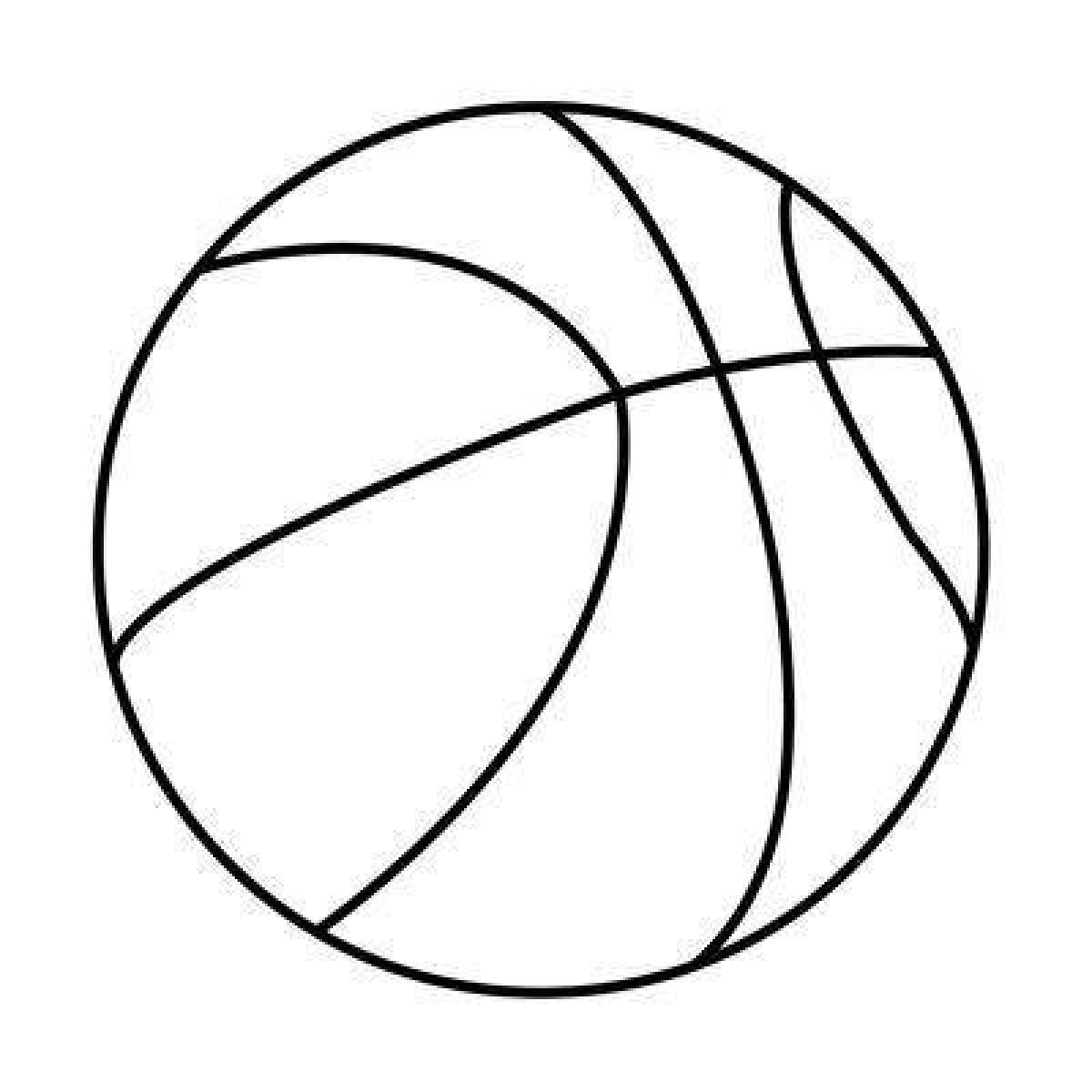 Coloring page funny basketball