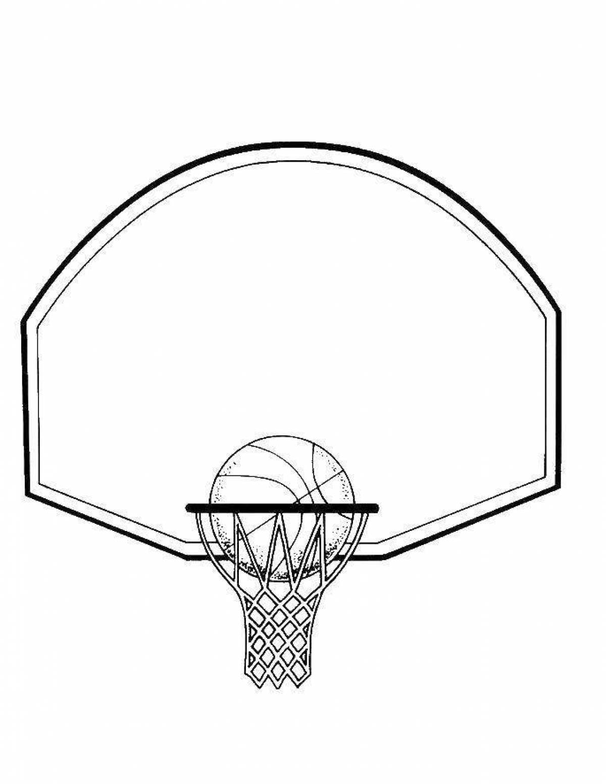 Violent basketball coloring page
