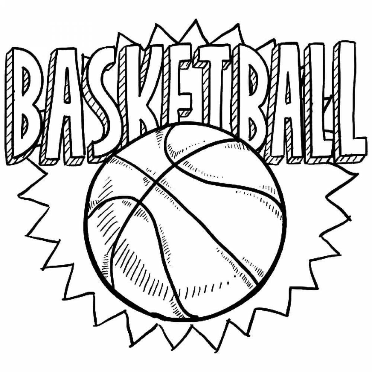 Tempting basketball coloring page