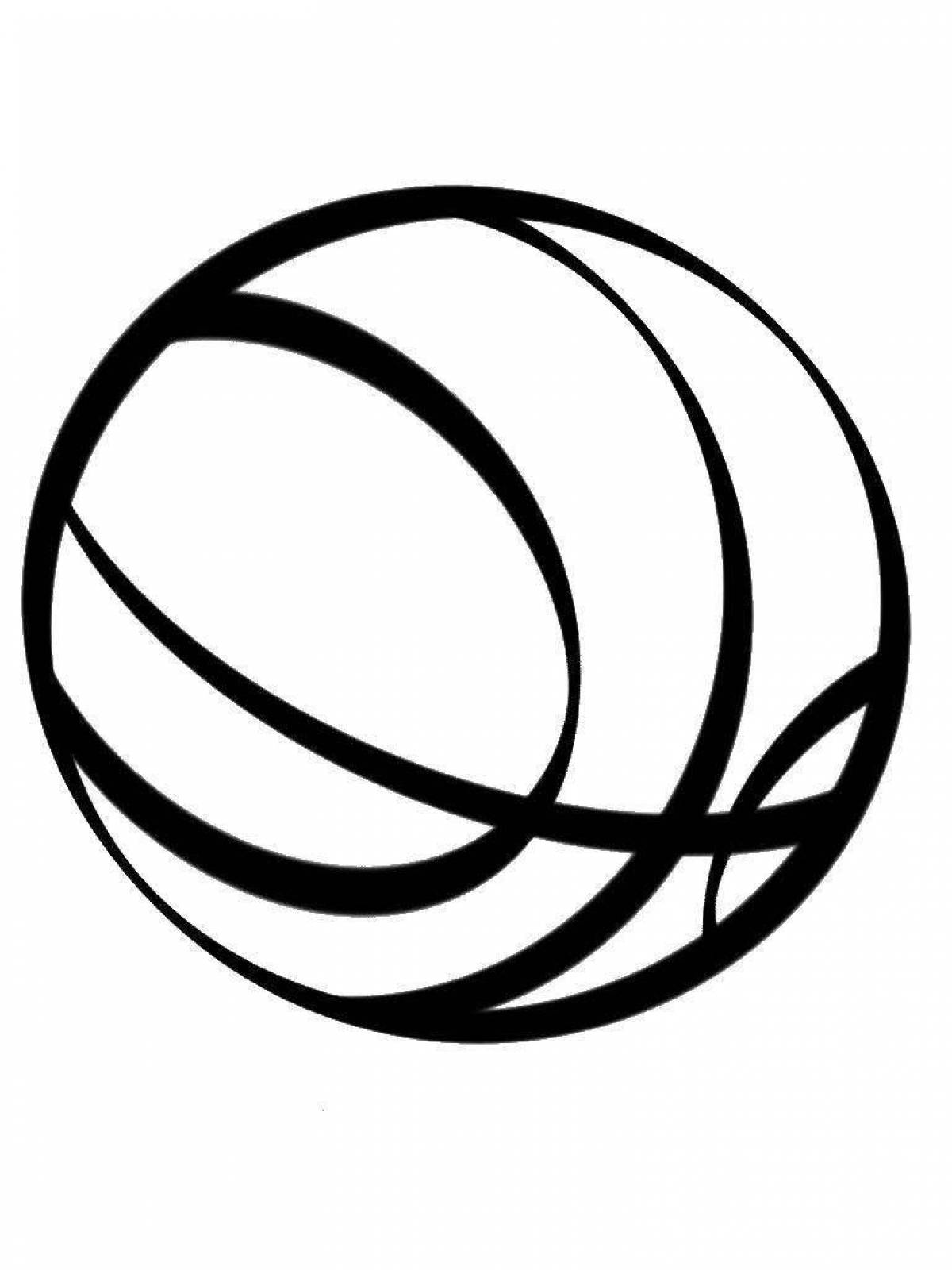 Bold basketball coloring page