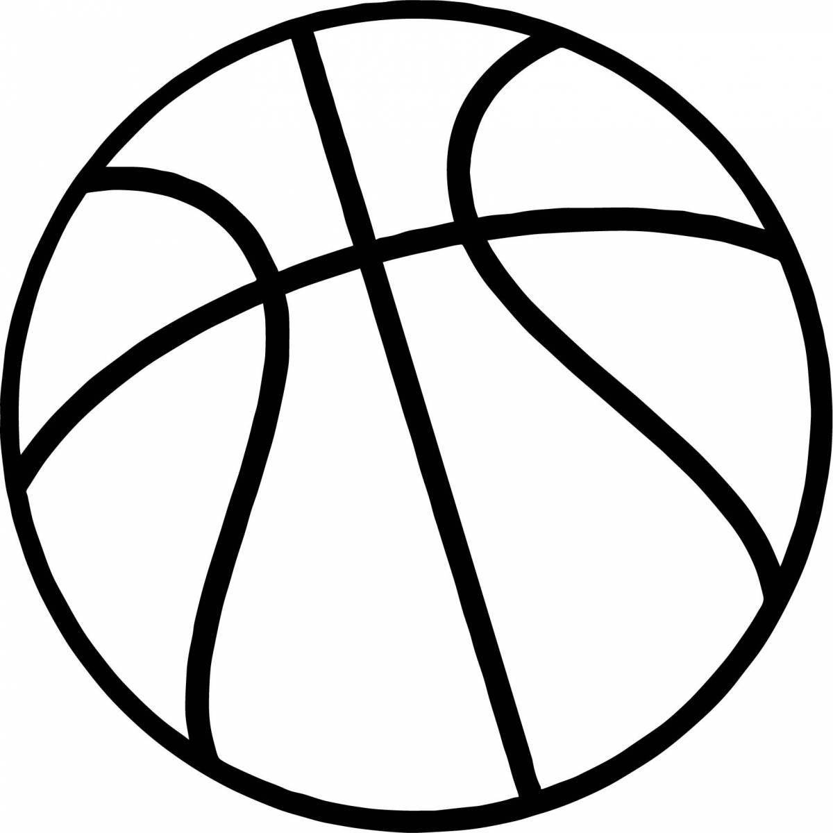 Coloring page dazzling basketball