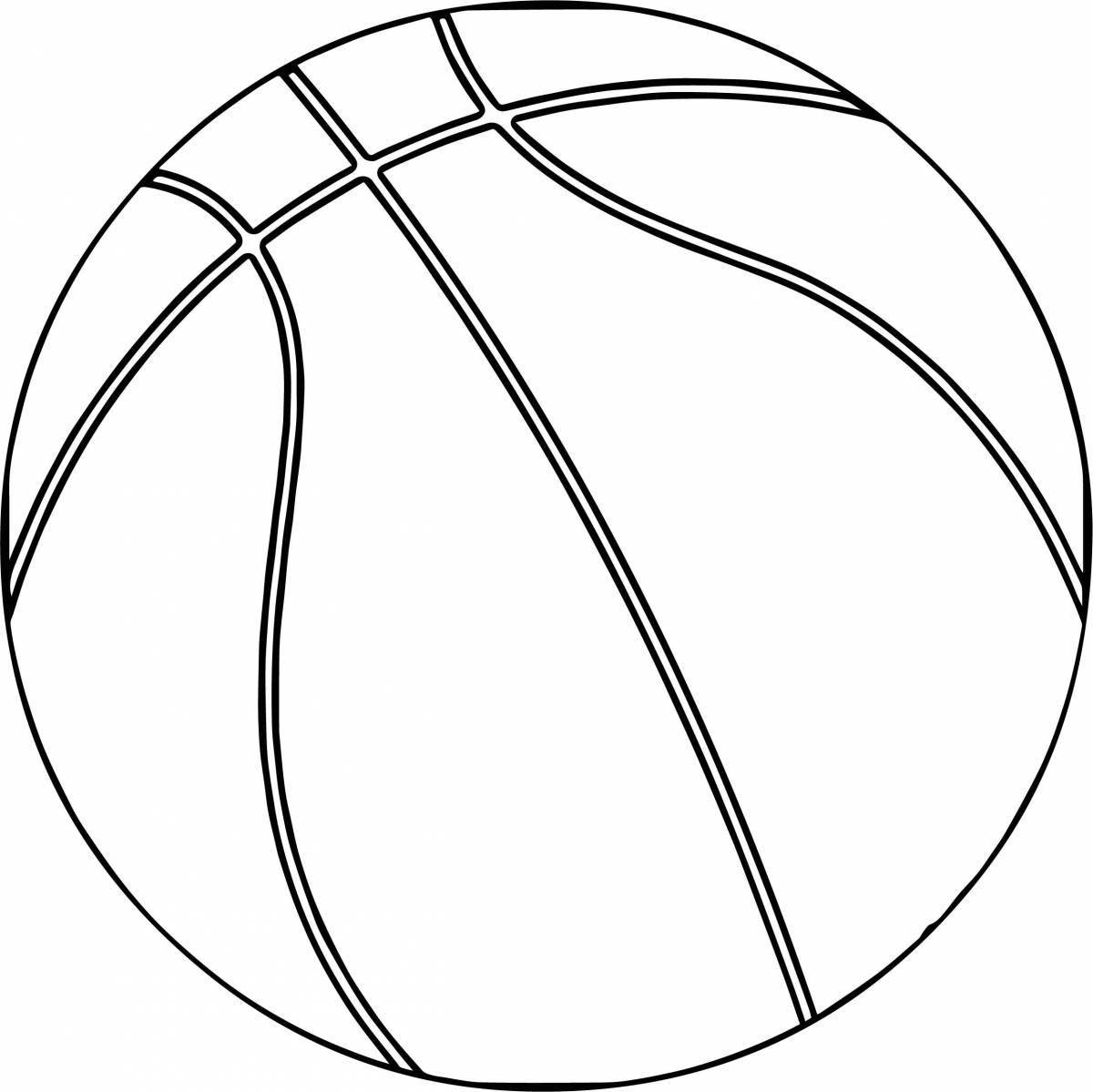 Анимированная страница раскраски баскетбола