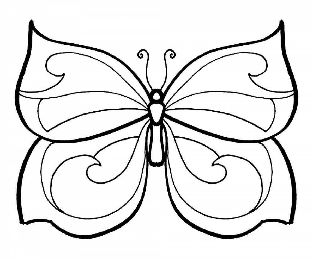 Coloring bright butterfly