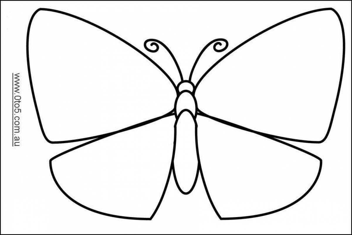 Coloring book with amazing butterfly pattern